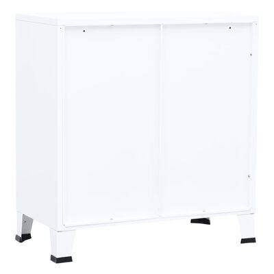 vidaXL Industriální úložná skříň bílá 75 x 40 x 80 cm ocel