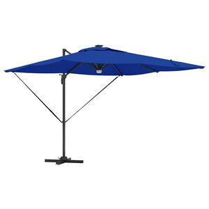vidaXL Roma Parasol Modrá 286 x 285 x 270 cm Hliník a polyester