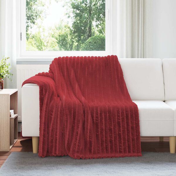 vidaXL Dekoračn&iacute; deky 6 pcs Bordeaux červen&aacute; 200 x 150 cm Fleece