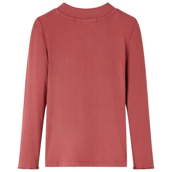 Dětsk&eacute; tričko s dlouh&yacute;m ruk&aacute;vem a zv&yacute;&scaron;en&yacute;m l&iacute;mcem červen&eacute; 140