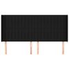 vidaXL Čelo postele typu u&scaron;&aacute;k čern&eacute; 163x16x118/128 cm textil