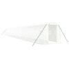 vidaXL Sklen&iacute;k s ocelov&yacute;m r&aacute;mem b&iacute;l&yacute; 40 m&sup2; 20 x 2 x 2 m