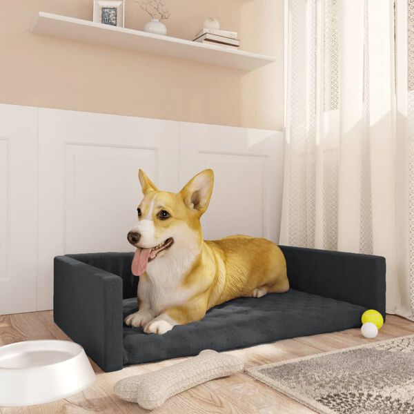 vidaXL Pel&iacute;&scaron;ek pro psy do kufru auta čern&yacute; 90 x 60 cm lněn&yacute; vzhled