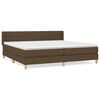 vidaXL Box spring postel s matrac&iacute; tmavě hněd&aacute; 200x200 cm textil