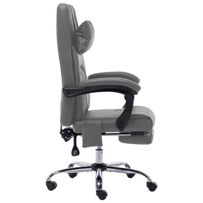 vidaXL Masážní kancelářská židle antracitová umělá kůže