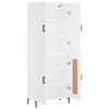 vidaXL Skř&iacute;ň highboard b&iacute;l&aacute; 69,5 x 34 x 180 cm kompozitn&iacute; dřevo