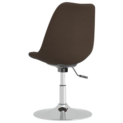 vidaXL Otočné jídelní židle 4 ks tmavě hnědé textil
