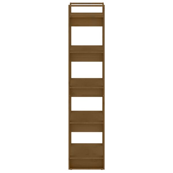 vidaXL Knihovna / dělic&iacute; stěna medově hněd&aacute; 60x35x160 cm masivn&iacute; dřevo