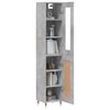 vidaXL Skř&iacute;ň highboard betonově &scaron;ed&aacute; 34,5x34x180 cm kompozitn&iacute; dřevo