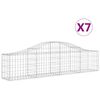 vidaXL Klenut&eacute; gabionov&eacute; ko&scaron;e 7 ks 200x30x40/60 cm pozinkovan&eacute; železo