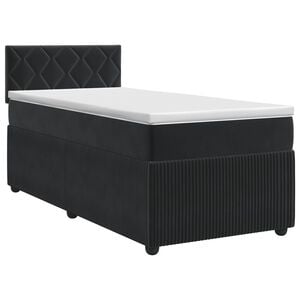 vidaXL Postel boxspring s matrac&iacute; s čelo Světle &scaron;ed&aacute; 90 x 190 cm Samet