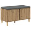 vidaXL Lavice na boty s polstrov&aacute;n&iacute;m Dub artisan 80 x 38 x 46 cm