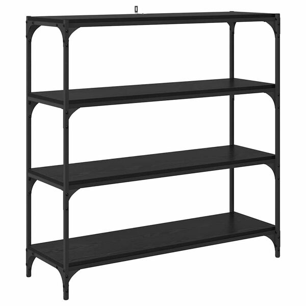 vidaXL Knihovna Čern&yacute; dub 100 x 33 x 100 cm Konstrukčn&iacute; dřevo a železo