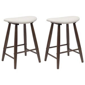 vidaXL J&iacute;deln&iacute; židle 2 pcs Světle hněd&aacute; 46 x 37 x 63 cm