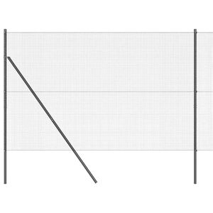 vidaXL Plotov&yacute; sloupek. &Scaron;ed&aacute; 50 x 1,5 m (16 x 16 mm s&iacute;ť) Ocel a PVC