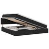 vidaXL Postel s &uacute;ložn&yacute;m prostorem a matrac&iacute; s čelo Čern&aacute; 200 x 200 cm