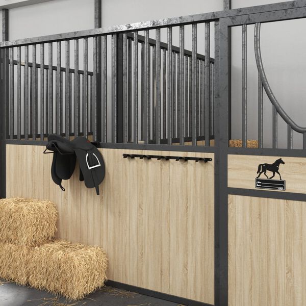 vidaXL Věšák na 5 uzd černý železo