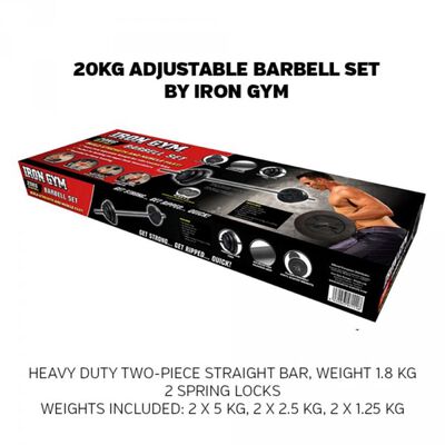 Iron Gym Sada dvouruční činky 20 kg IRG034