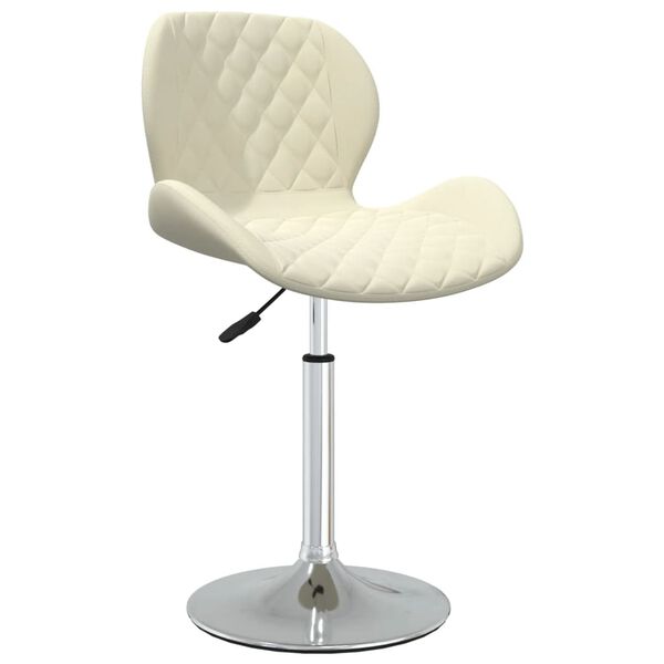 vidaXL Otočn&eacute; j&iacute;deln&iacute; židle 2 ks kr&eacute;mov&eacute; samet