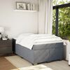 vidaXL Box spring postel s matrací tmavě šedá 120 x 200 cm samet