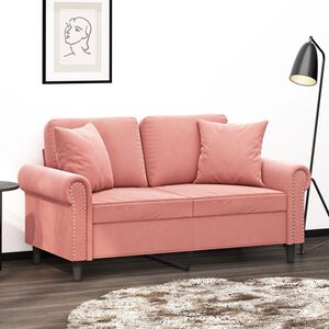 vidaXL Dekoračn&iacute; pol&scaron;t&aacute;ře 2 ks růžov&eacute; 40 x 40 cm samet