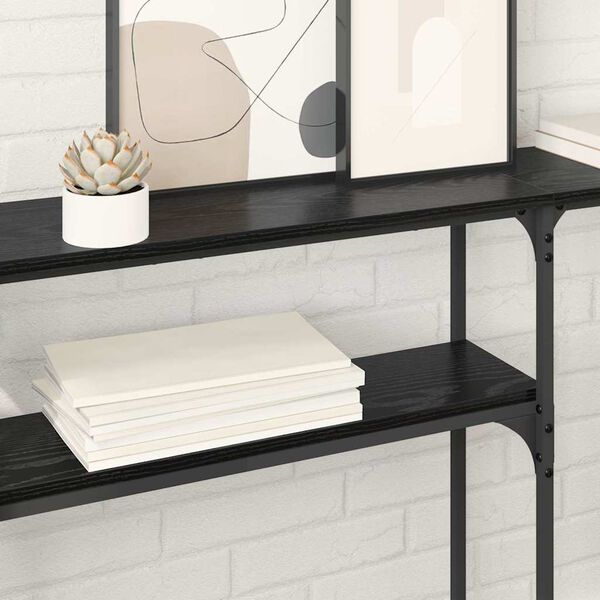 vidaXL Konsole Čern&yacute; dub 146 x 22.5 x 75 cm kompozitn&iacute; dřevo