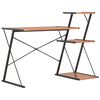 vidaXL Psac&iacute; stůl s poličkou čern&yacute; a hněd&yacute; 116 x 50 x 93 cm