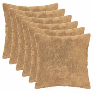 vidaXL Povlak na pol&scaron;t&aacute;ř 6 ks HEERLEN Taupe 30 x 30 cm Uměl&aacute; kr&aacute;lič&iacute;