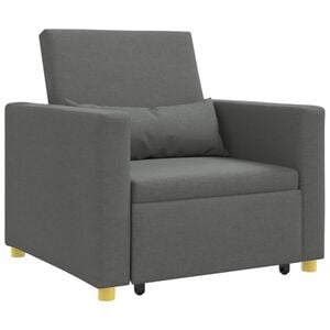 vidaXL Rozkl&aacute;dac&iacute; pohovka - jednolůžkov&aacute; Tmavě &scaron;ed&aacute; 90 x 165 x 87 cm