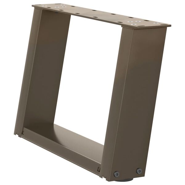 vidaXL Nohy konferenčn&iacute;ho stolku ve tvaru U 2 ks př&iacute;rodn&iacute; ocel 40 x (30-31) cm ocel