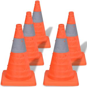 5 skl&aacute;dac&iacute;ch dopravn&iacute;ch kuželů 42 cm