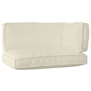 vidaXL Sada pol&scaron;t&aacute;řů na paletu 3 pcs Kr&eacute;mov&aacute; Oxford l&aacute;tka