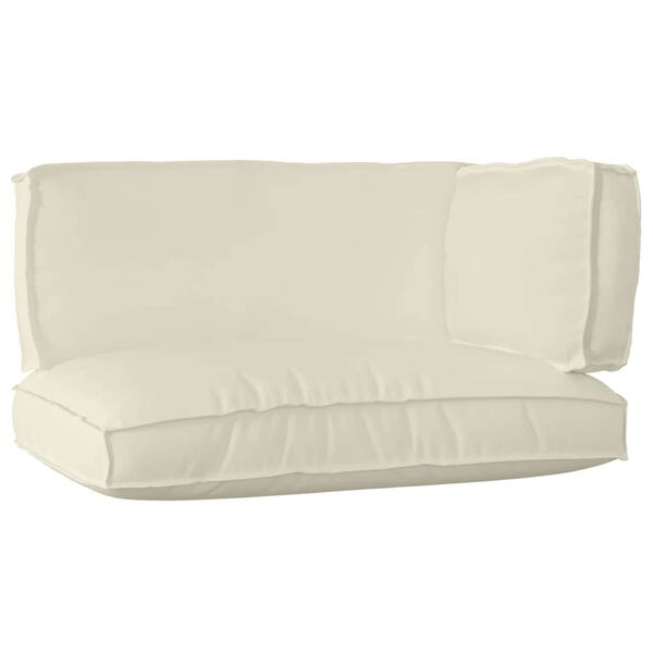 vidaXL Sada pol&scaron;t&aacute;řů na paletu 3 pcs Kr&eacute;mov&aacute; Oxford l&aacute;tka