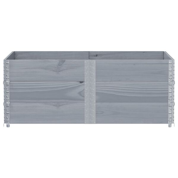 vidaXL Paletov&eacute; n&aacute;stavce 3 ks &scaron;ed&eacute; 150 x 100 cm masivn&iacute; borov&eacute; dřevo