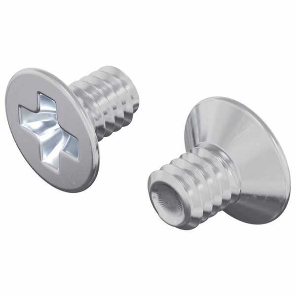 vidaXL Hřeb&iacute;ky s opatřenou hlavou 2 pcs Stř&iacute;brn&aacute; M4 x 6 mm Ocel