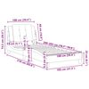 vidaXL R&aacute;m postele bez matrace Zadar b&iacute;l&yacute; 100 x 203 cm uměl&aacute; kůže
