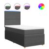 vidaXL Box spring postel s matrac&iacute; tmavě &scaron;ed&aacute; 90x200 cm textil