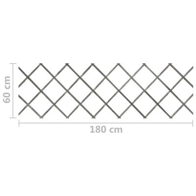 vidaXL Trelážové ploty 5 ks šedé masivní jedlové dřevo 180 x 60 cm