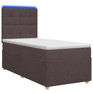 vidaXL Postel boxspring s matrac&iacute; Tmavě hněd&aacute; 80 x 200 cm Textil