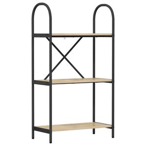 vidaXL Knihovna 3 &uacute;rovn&iacute; 60 x 30 x 109 cm Kompozitn&iacute; dřevo Sonoma dub