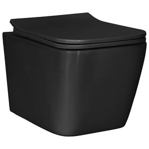 vidaXL Z&aacute;věsn&eacute; WC Keramika Čern&aacute;