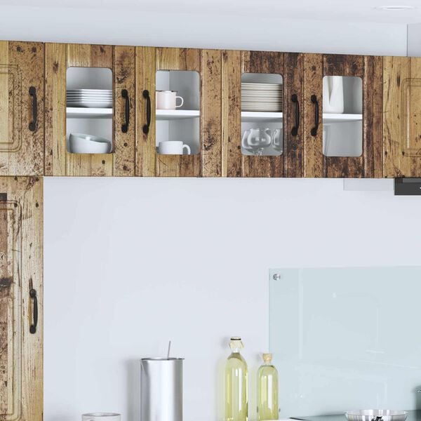 vidaXL Kuchyňsk&aacute; skř&iacute;ň 2 pcs Star&eacute; dřevo 60 x 31 x 40 cm