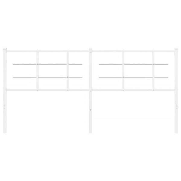 vidaXL Kovové čelo postele bílé 180 cm