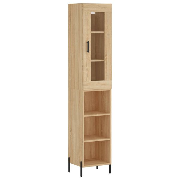vidaXL Skř&iacute;ň highboard dub sonoma 34,5 x 34 x 180 cm kompozitn&iacute; dřevo