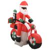 vidaXL V&aacute;nočn&iacute; nafukovac&iacute; Santa Claus na motorce s LED IP44 160 cm