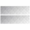 vidaXL Schodov&eacute; n&aacute;&scaron;lapy Obd&eacute;ln&iacute;kov&yacute; 2 pcs Stř&iacute;brn&aacute; 70 x 20 cm Hlin&iacute;k