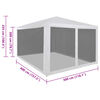 vidaXL Party stan se 4 bočními stěnami ze síťoviny 4 x 3 m