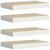 vidaXL Plovouc&iacute; n&aacute;stěnn&eacute; police 4 ks dub a b&iacute;l&eacute; 40 x 23,5 x 3,8 cm MDF