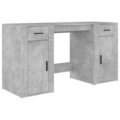 vidaXL Psací stůl se skříňkou betonově šedý kompozitní dřevo