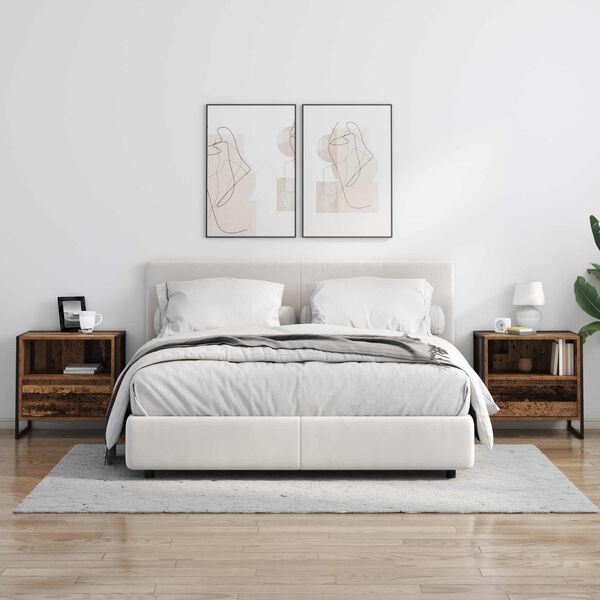 vidaXL Nočn&iacute; stolek Star&eacute; dřevo 50 x 39,5 x 50 cm kompozitn&iacute; dřevo